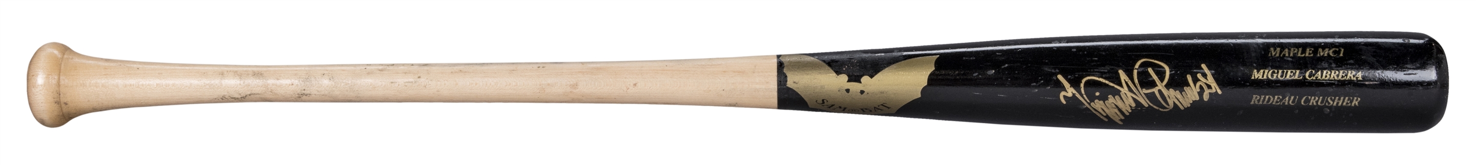 2010 Miguel Cabrera Game Used and Signed Old Maple Bat Co. MC1 Model Bat (PSA/DNA GU 8)